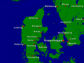 Dänemark Städte + Grenzen 640x480
